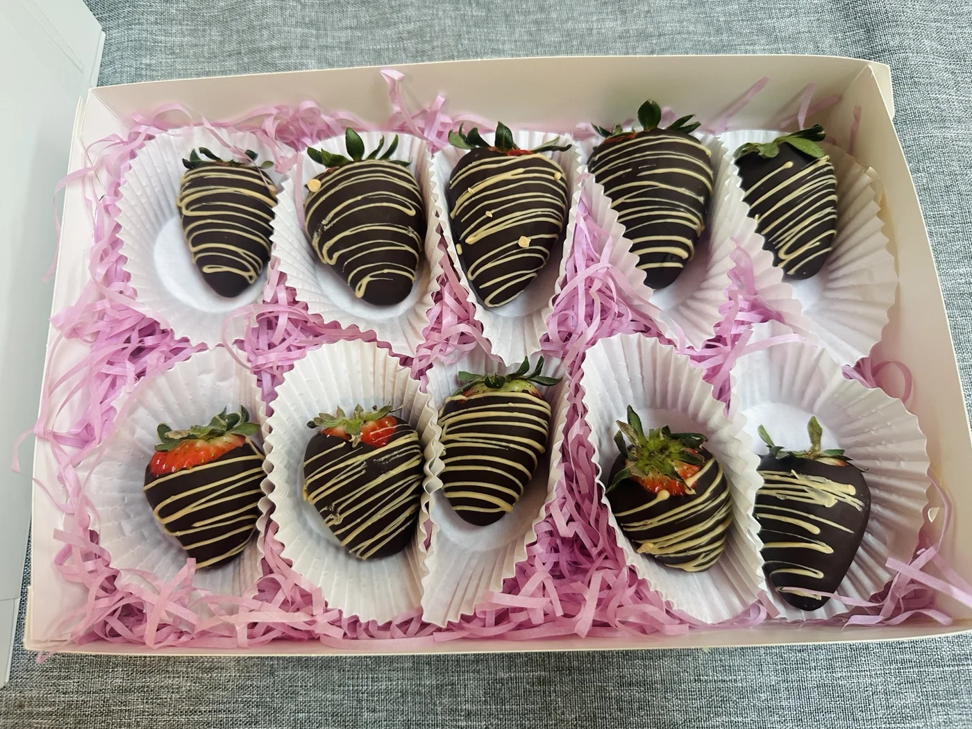 A strawberry gift box prepared for sharing